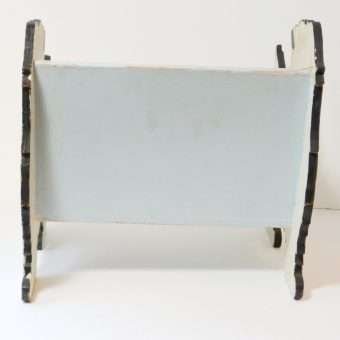 Vintage Wood Terrier Dog Child's Step Stool Back