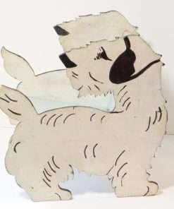Vintage Wood Terrier Dog Child's Step Stool 1