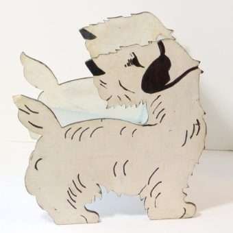 Vintage Wood Terrier Dog Child's Step Stool 1