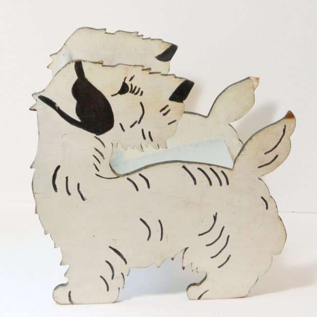 Vintage Wood Terrier Dog Child's Step Stool 2