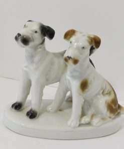 Vintage Porcelain Fox Terrier Pair