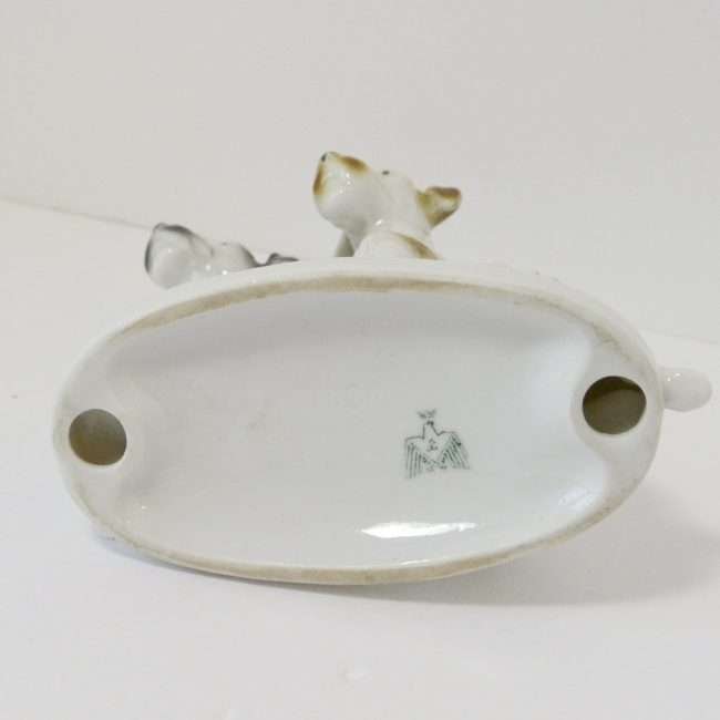 Vintage Porcelain Fox Terrier Pair Bottom