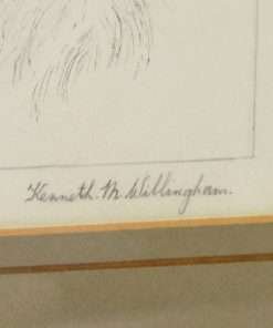 Vintage Springer Spaniel Etching Signature