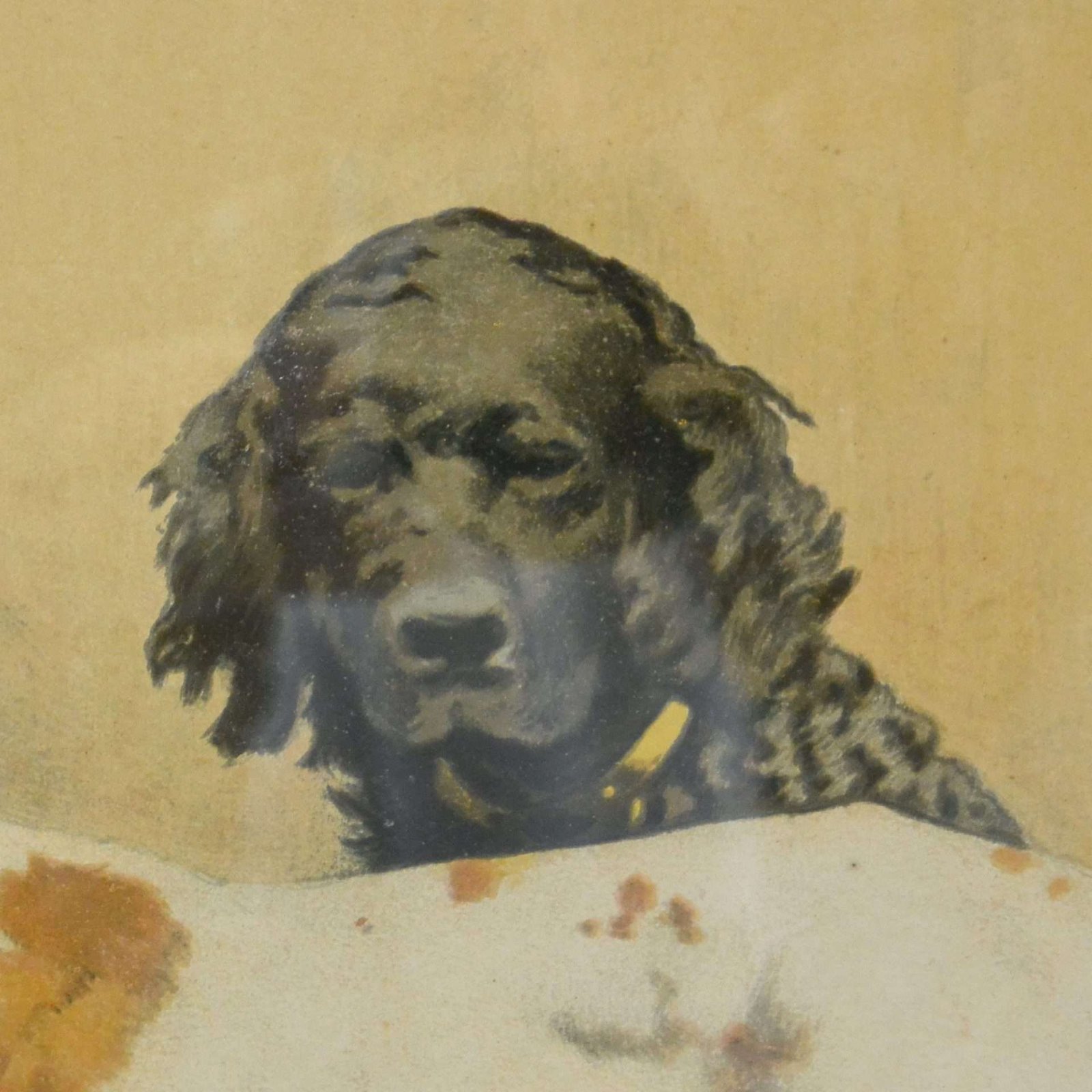 Original Antique Painting of Hunting Dogs c.early-1900's #3 - A Dogs Tale Collectibles