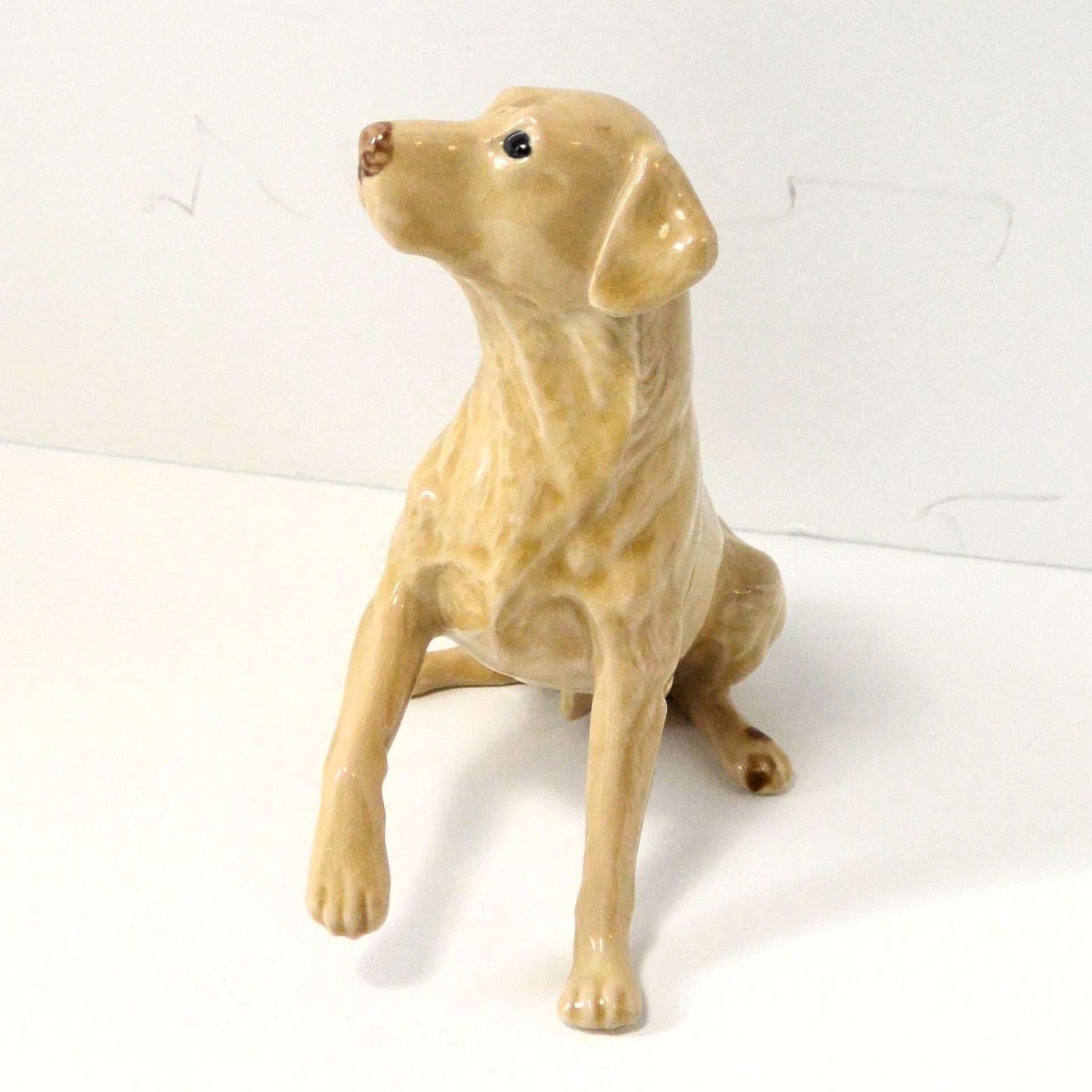 Vintage British Porcelain Yellow Labrador Retriever Figurine #2 - A Dogs Tale Collectibles
