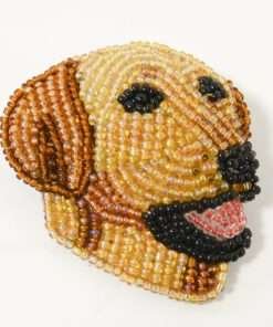 Vintage Handmade Yellow Labrador Retriever Brooch