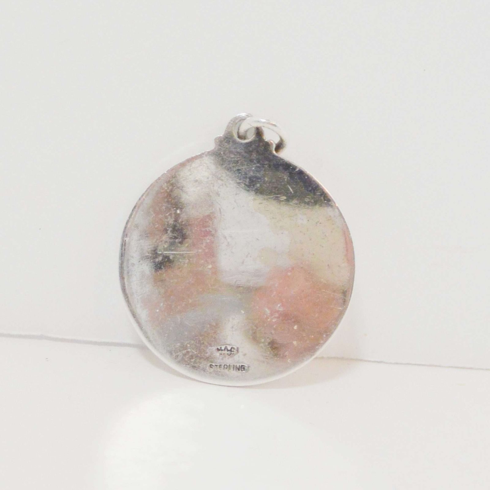 Vintage Sterling Silver Standard Poodle Dog Head Pendant #2 - A Dogs Tale Collectibles