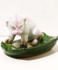 Gebruder Heubach Muzzled Puppy Dog Pin Dish c.1920's