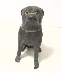 Antique Victorian Pug Pounce Pots with Glass Eyes 5
