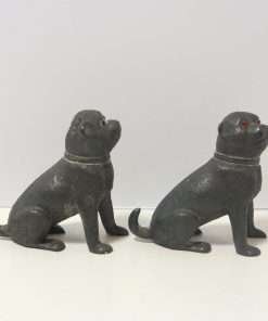 Antique Victorian Pug Pounce Pots with Glass Eyes 3
