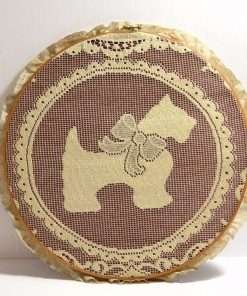 Crocheted Scottish Terrier Dog Doily