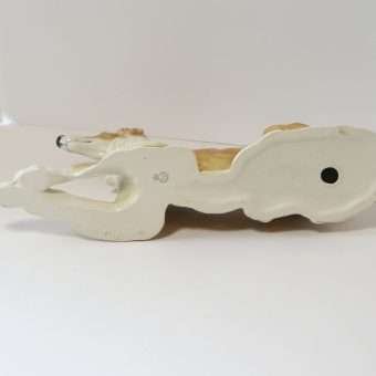 Porcelain Reclining Borzoi Dog Figurine-Bottom