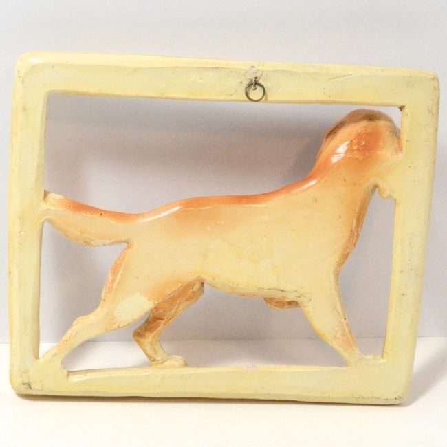 Mortens Studio Golden Retriever Dog Wall Plaque- Back