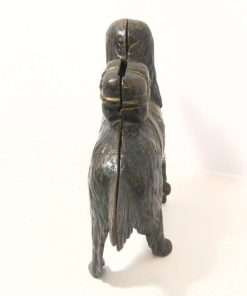 Cast Iron Newfoundland Rescue Pack Dog Still Bank Back