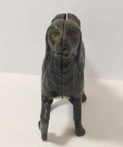 Cast Iron Newfoundland Rescue Pack Dog Still Bank Front