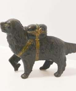 Cast Iron Newfoundland Rescue Pack Dog Still Bank Full