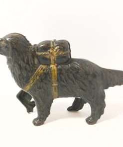 Cast Iron Newfoundland Rescue Pack Dog Still Bank-3