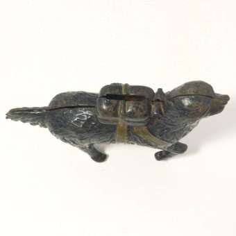 Cast Iron Newfoundland Rescue Pack Dog Still Bank1