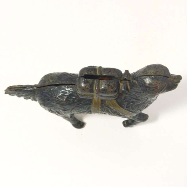 Cast Iron Newfoundland Rescue Pack Dog Still Bank1