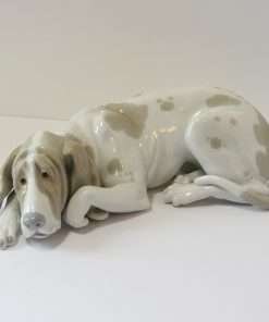 Retired Lladro Bloodhound Porcelain Dog Figurine