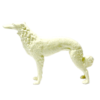 Large White Czech Porcelain Borzoi Figurine c.1940's