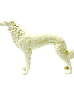 Large White Czech Porcelain Borzoi Figurine c.1940's