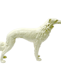 Large White Czech Porcelain Borzoi Figurine c.1940's