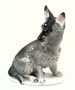 Alternative view of Rosenthal Seated Scottish Terrier c.1930's - 1940's