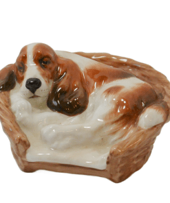 Royal Doulton Cocker Spaniel in Basket Bed
