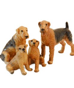 Mortens Studio Airedale Dog Family of Four
