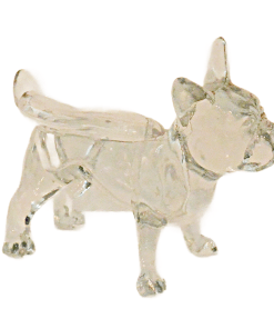 Figural Boston Terrier Glass Covered Candy Dish c. 1929