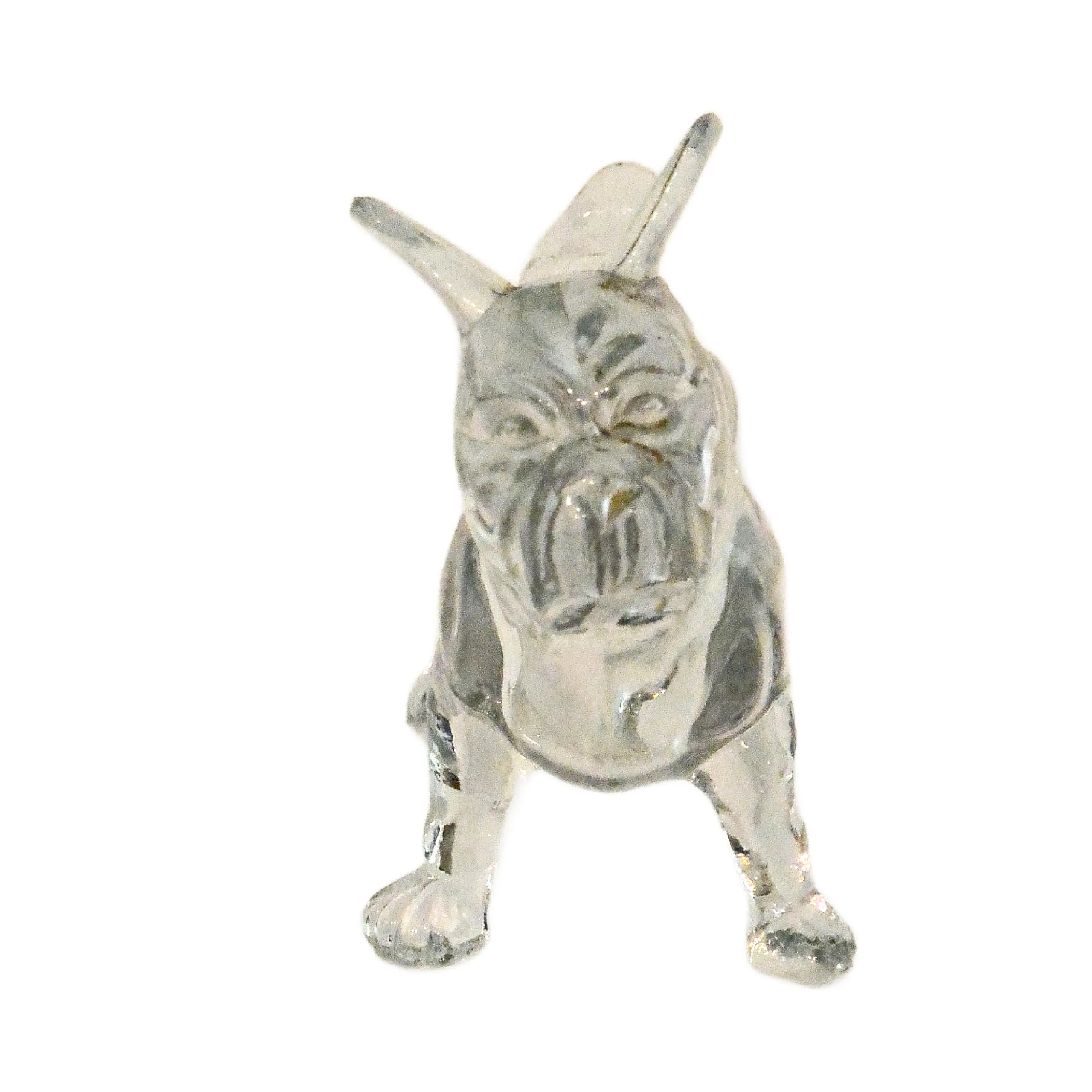 Figural Boston Terrier Glass Covered Candy Dish c. 1929 - Image 5