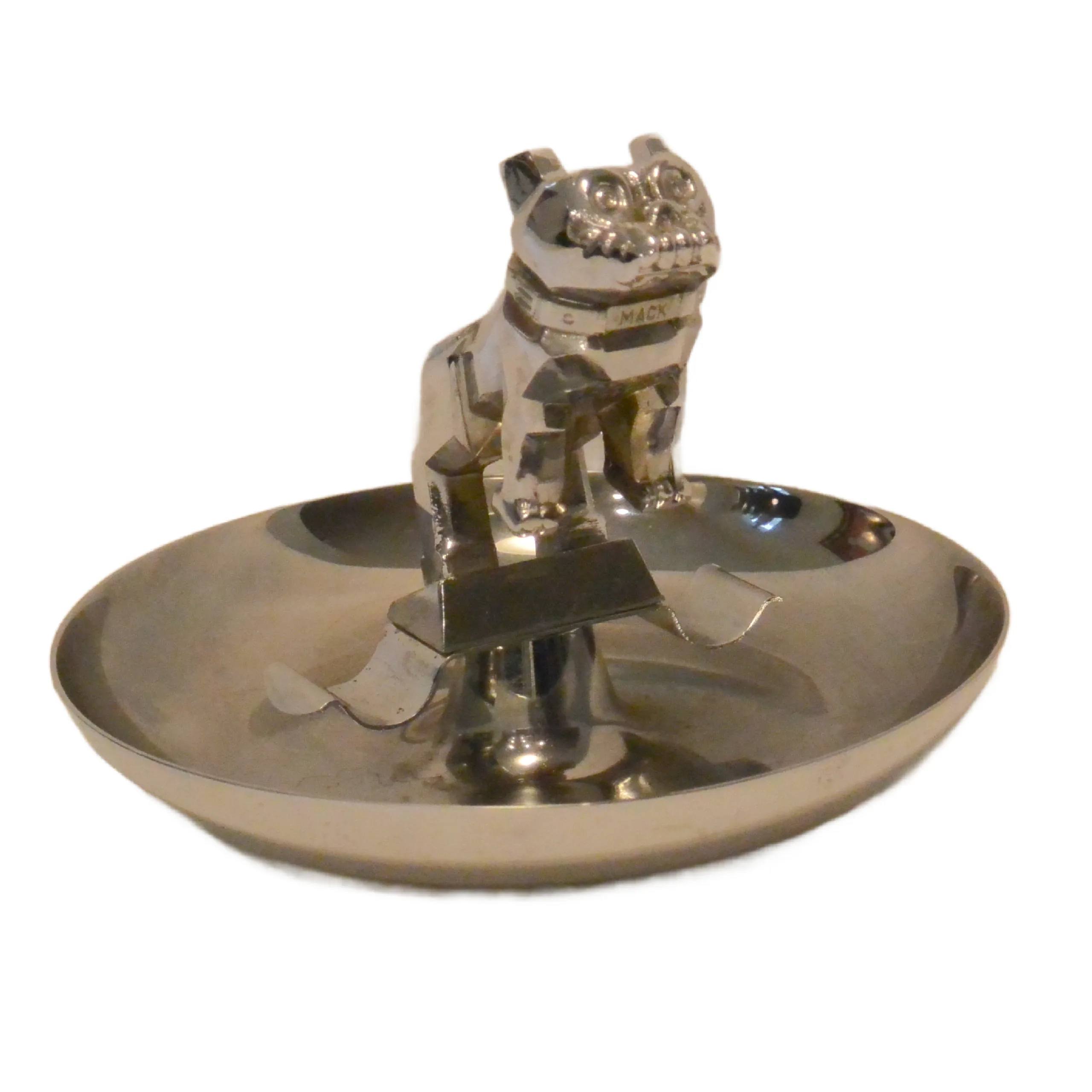 Vintage Mack Truck Bulldog Hood Ornament Cigar Ashtray