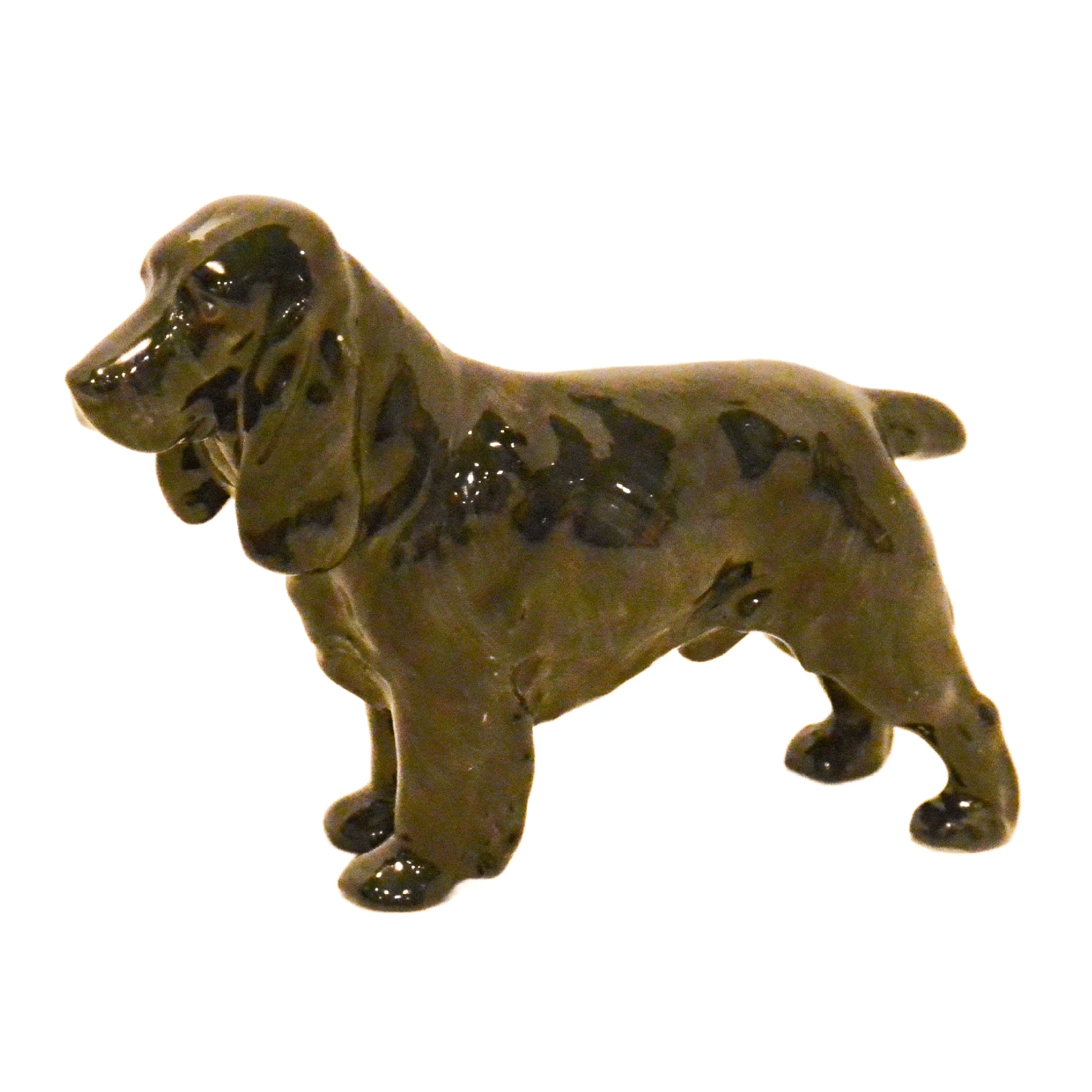 Rare Royal Doulton black Cocker Spaniel porcelain figurine, highly sought-after British collectible dog