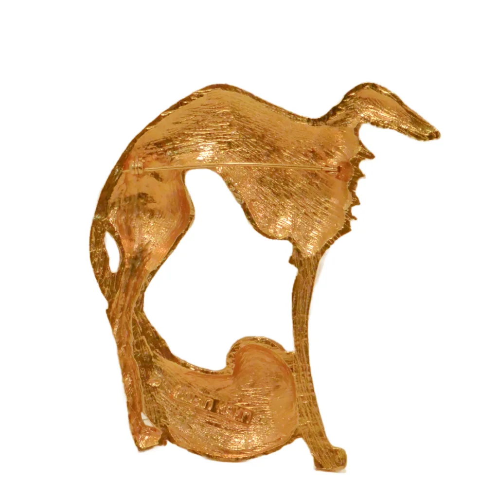 Vintage Borzoi Dog Brooch Robin Kahn - Image 4