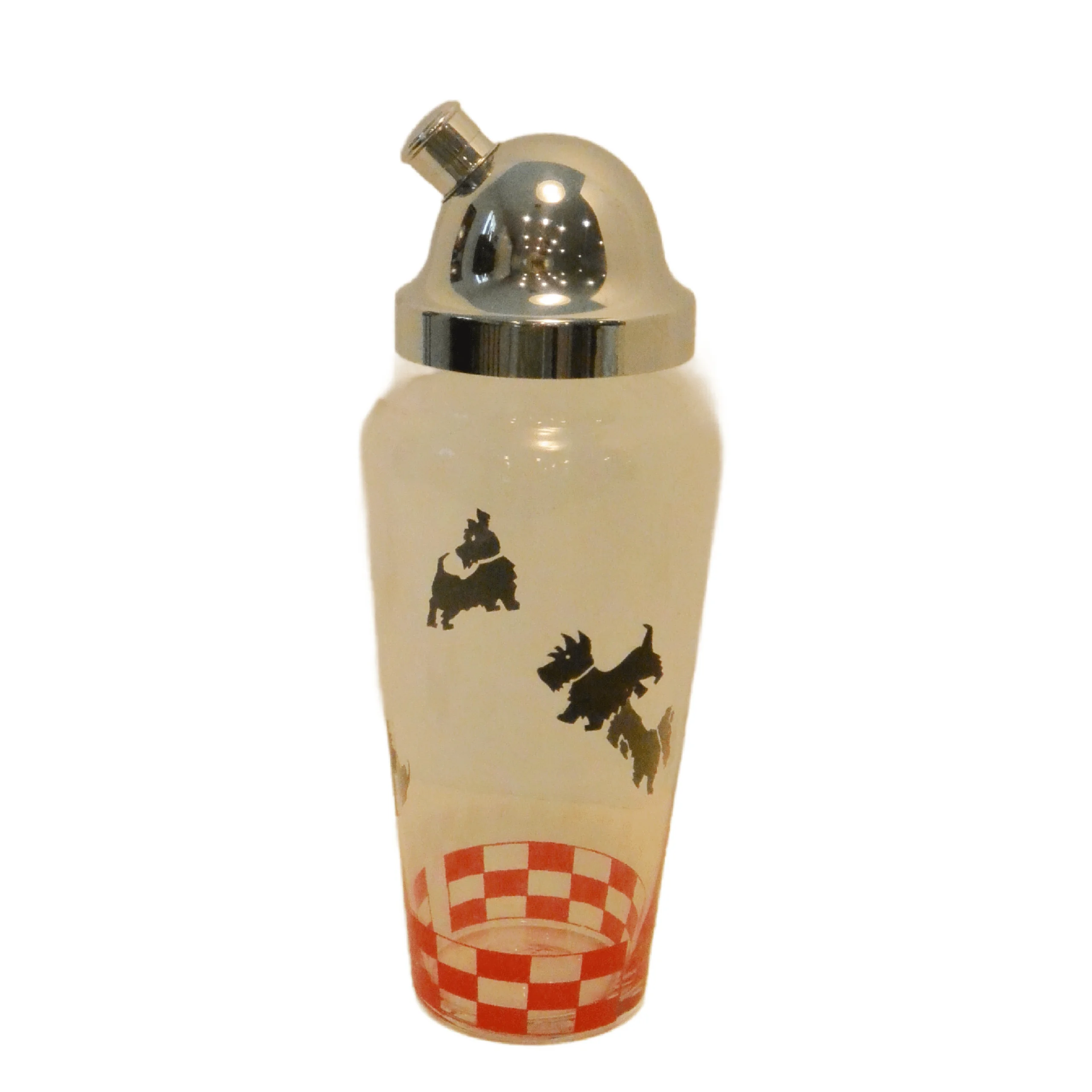 Art Deco Cocktail Shaker with Scottish Terriers BAR-2153