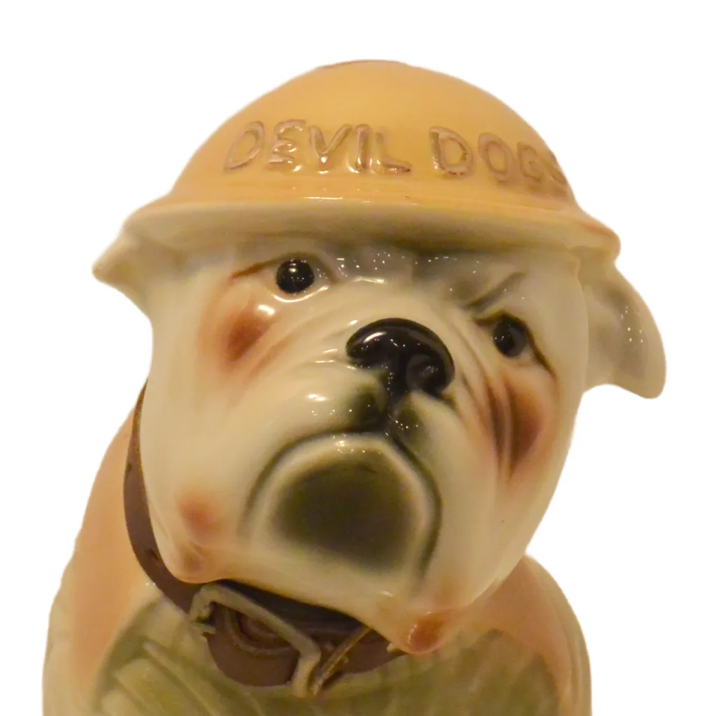 Devil Dogs Jim Beam Bulldog Decanter 1979 - Image 3