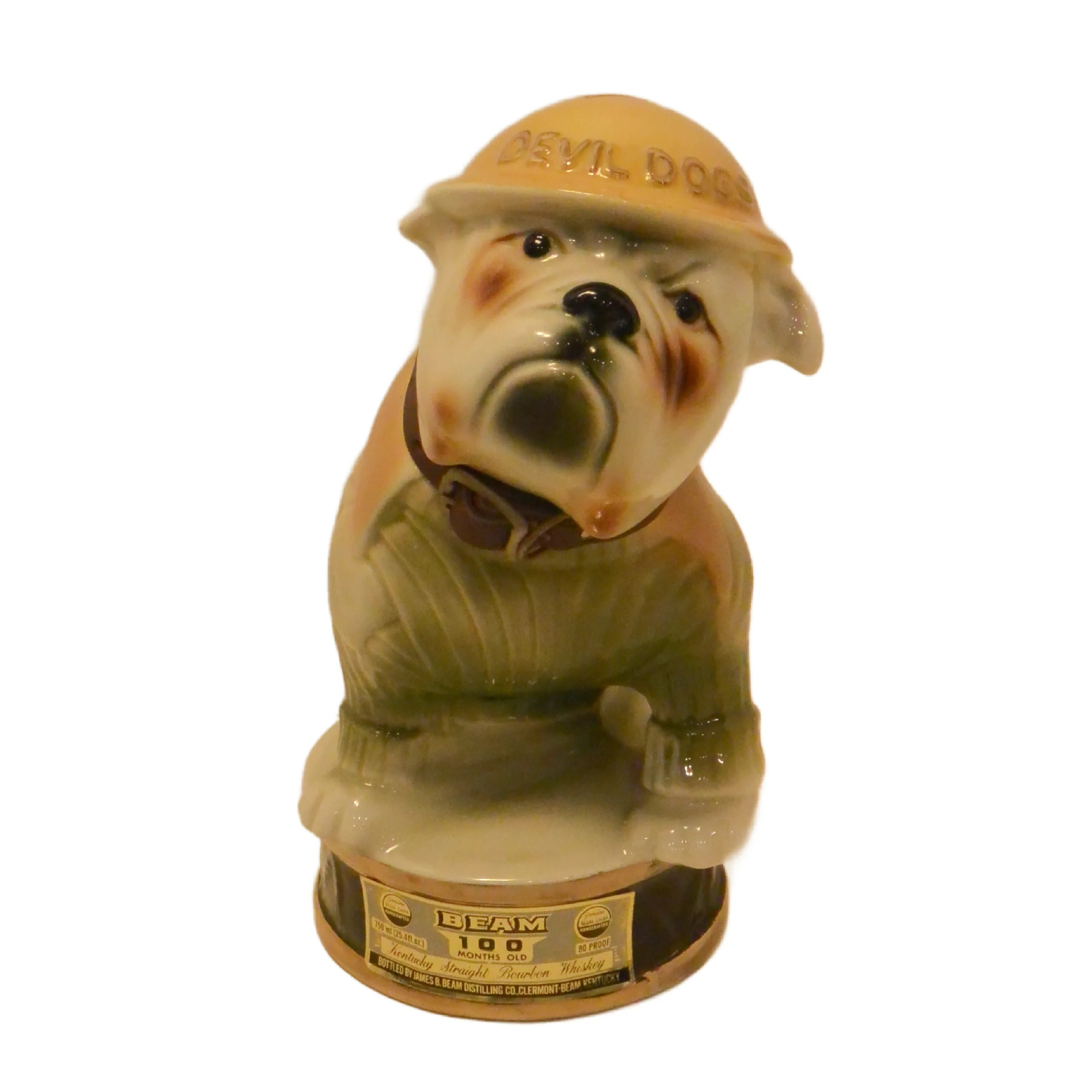 Devil Dogs Jim Beam Bulldog Decanter 1979