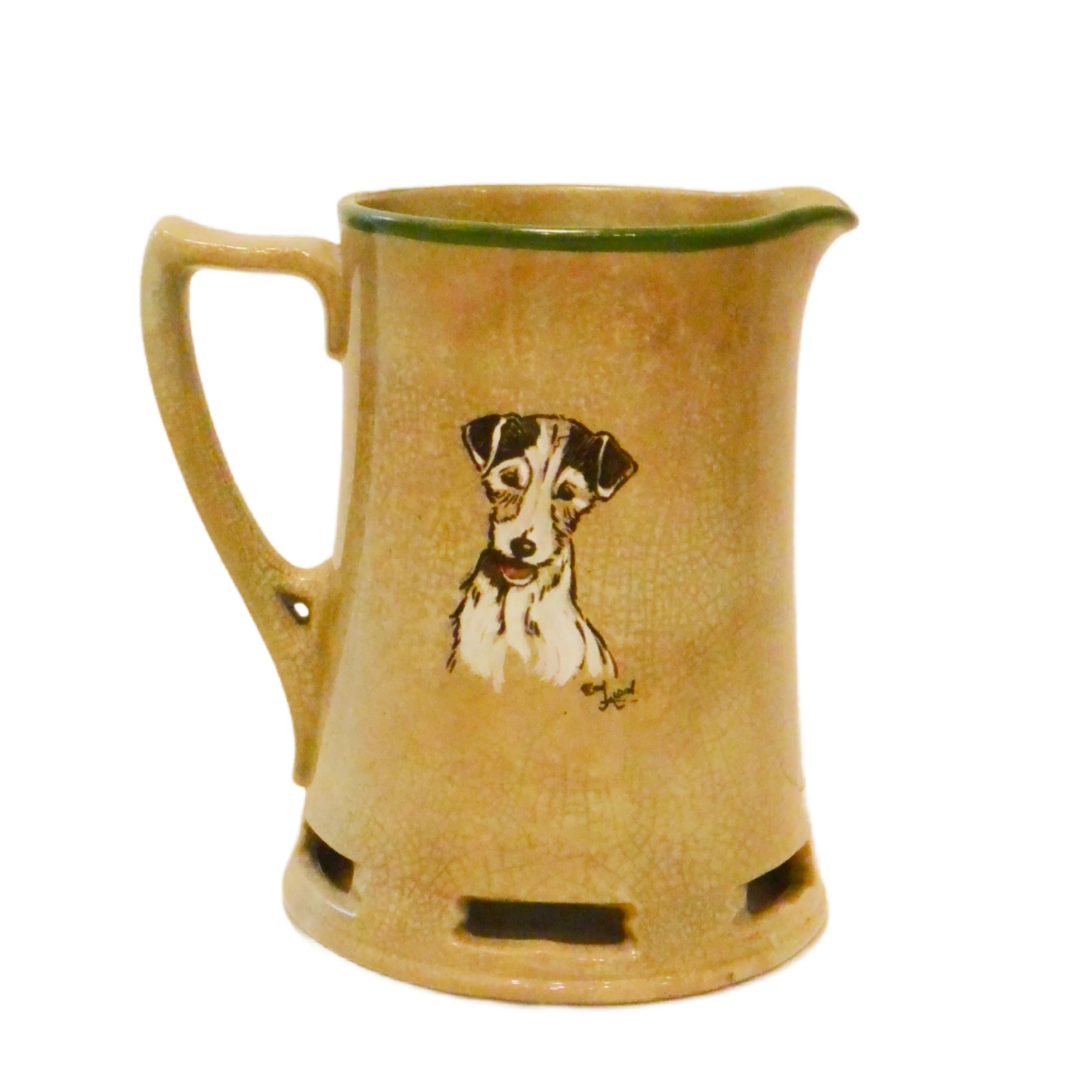 Antique Cecil Aldin Signed Dog Art Pitcher
