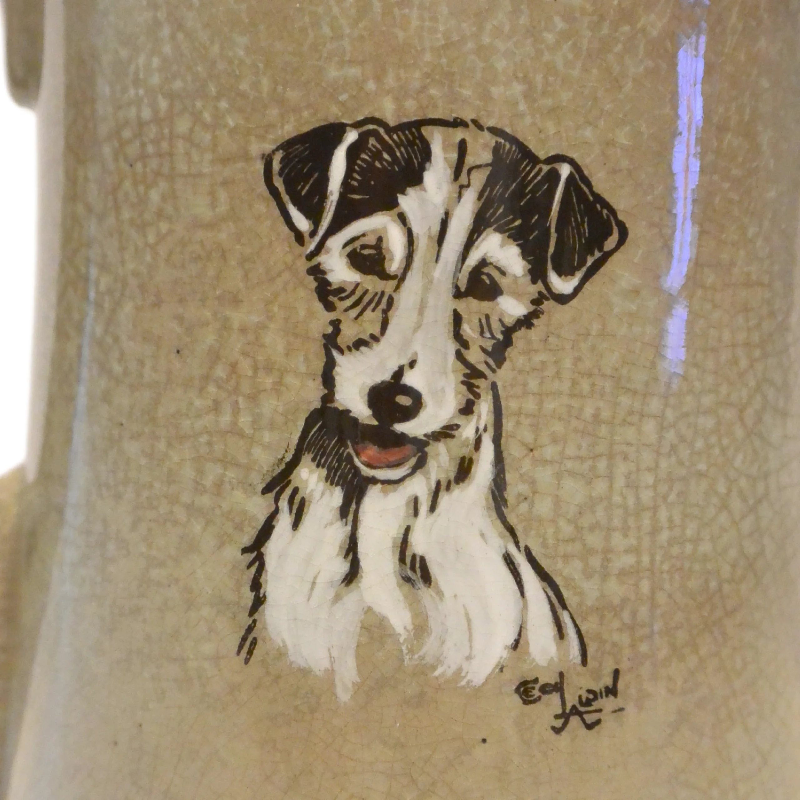 Antique Cecil Aldin Signed Dog Art Pitcher - Image 5