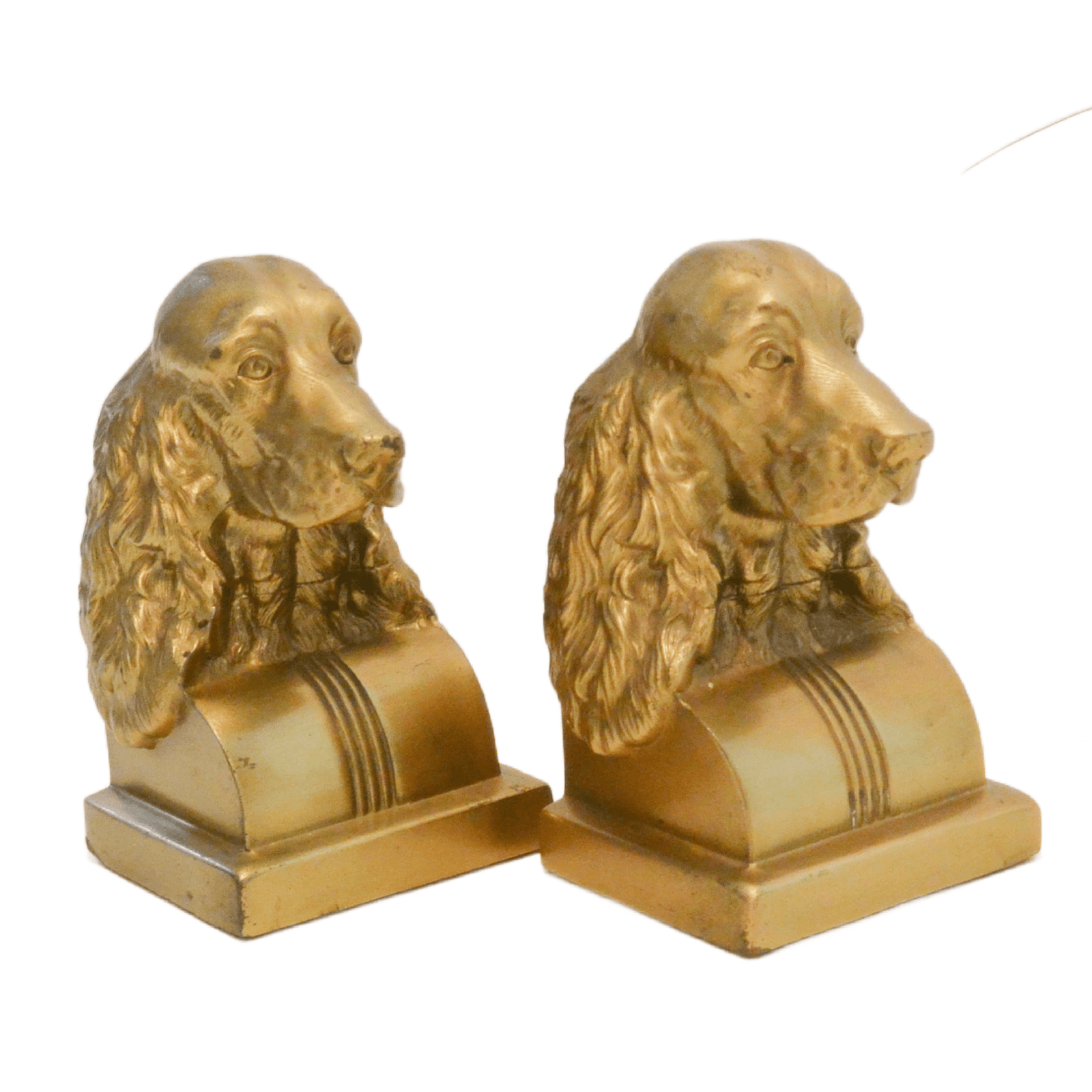 Vintage Brass Spaniel Bookends c. 1950's BRS-2200B