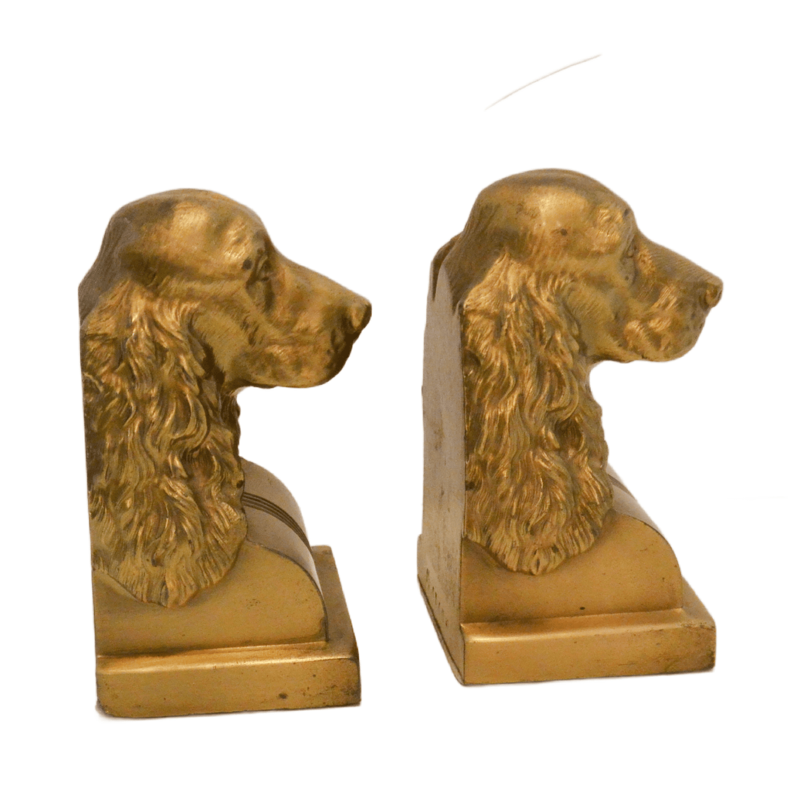 Vintage Brass Spaniel Bookends c. 1950's BRS-2200B