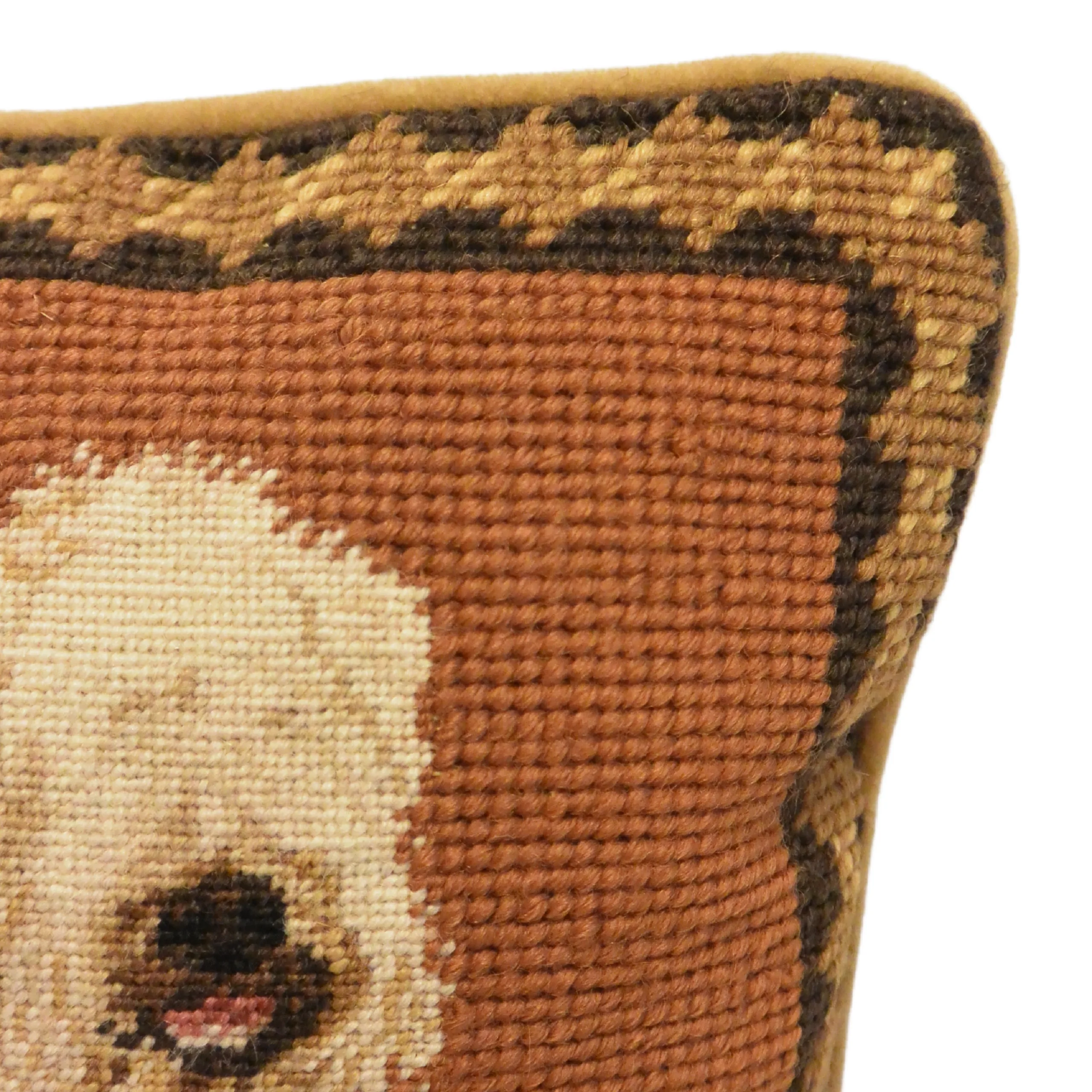Vintage Soft Coated Wheaten Terrier Dog Needlepoint Decorative Pillow - Image 4