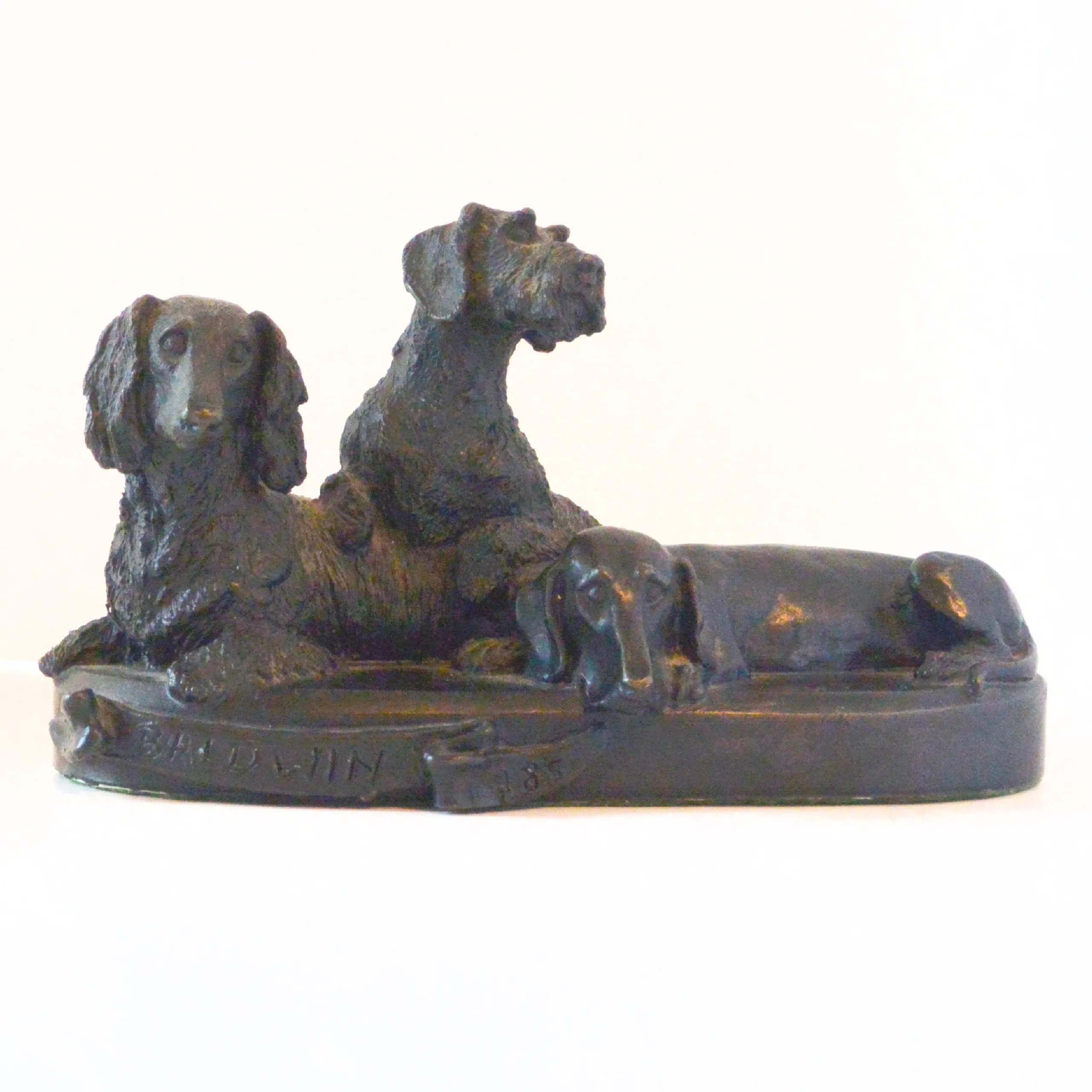 Bronze Dachshund Dogs Christine Baldwin Signed - Image 2