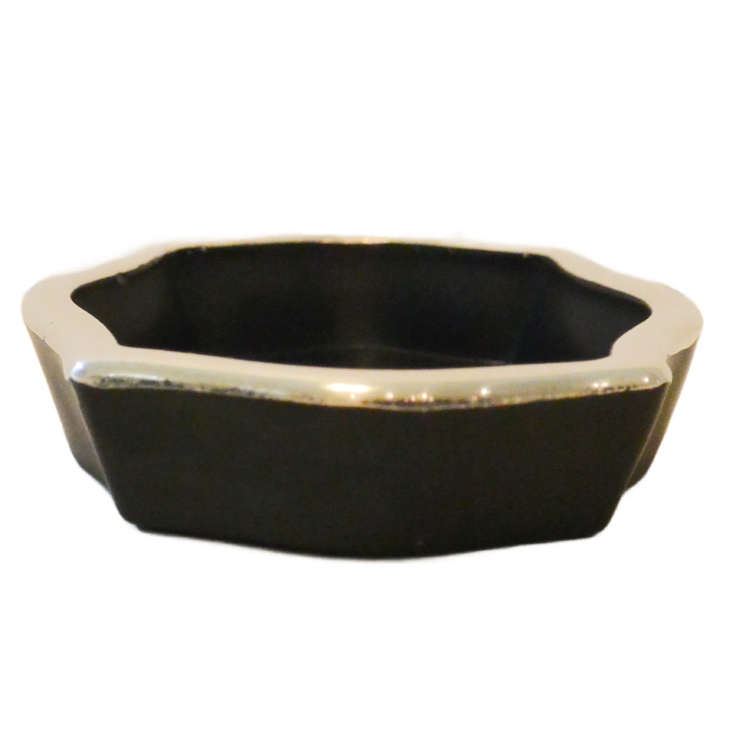 Art Deco Ebony Stoneware and Sterling Silver Scottish Terrier Trinket Dish - Image 5