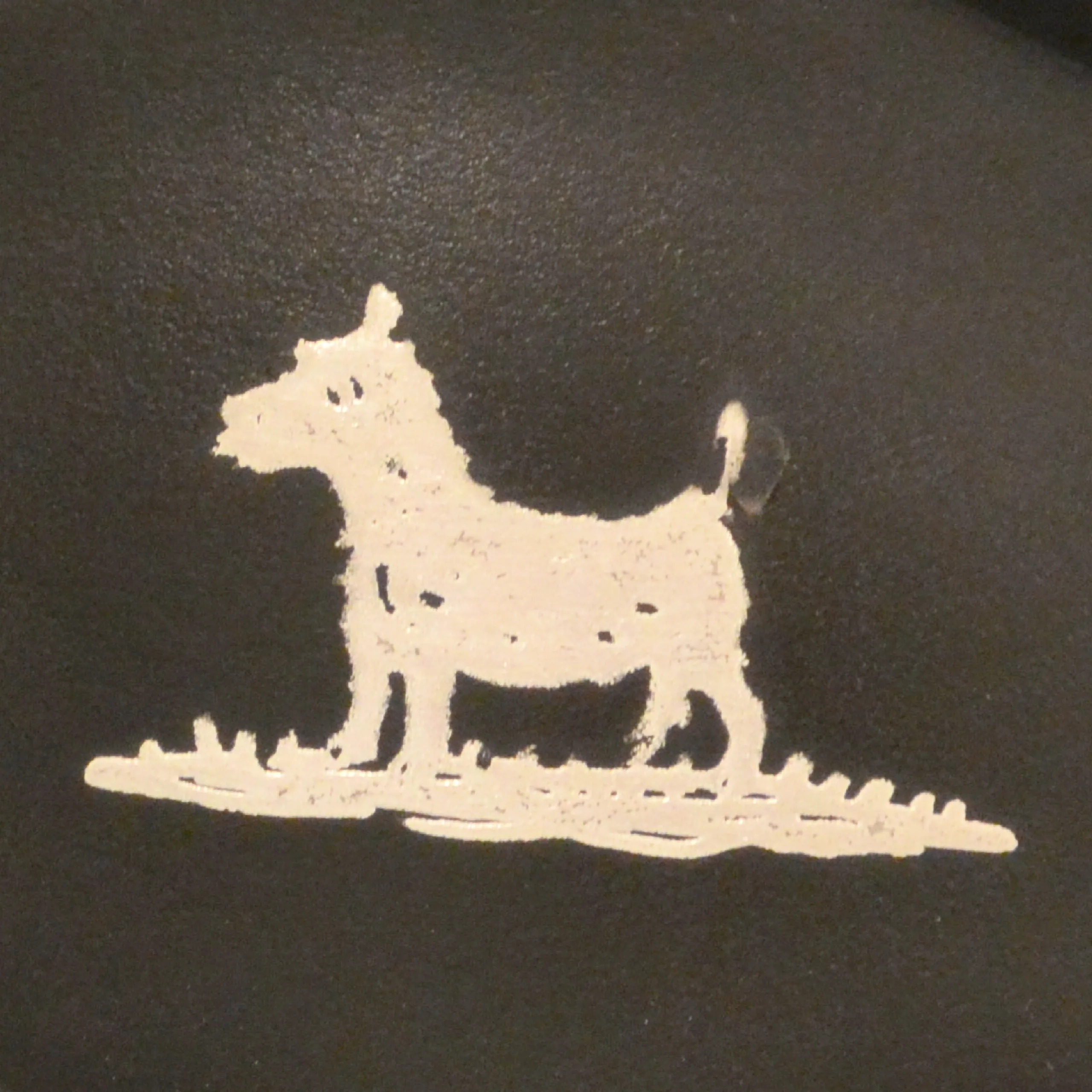 Art Deco Ebony Stoneware and Sterling Silver Scottish Terrier Trinket Dish - Image 3