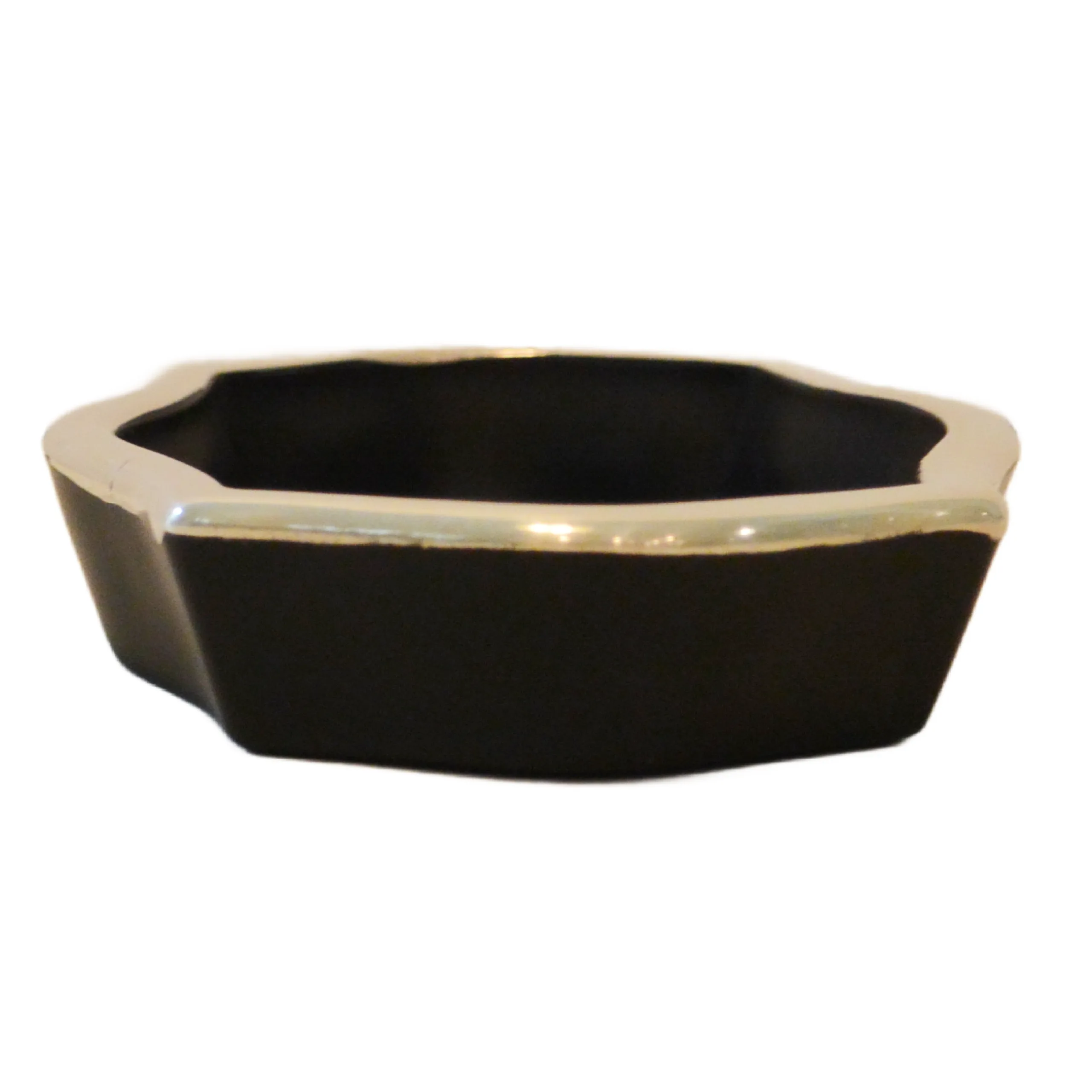 Art Deco Ebony Stoneware and Sterling Silver Scottish Terrier Trinket Dish - Image 4