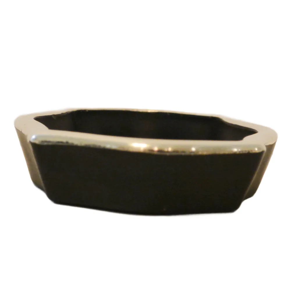 Art Deco Ebony Stoneware and Sterling Silver Scottish Terrier Trinket Dish - Image 7