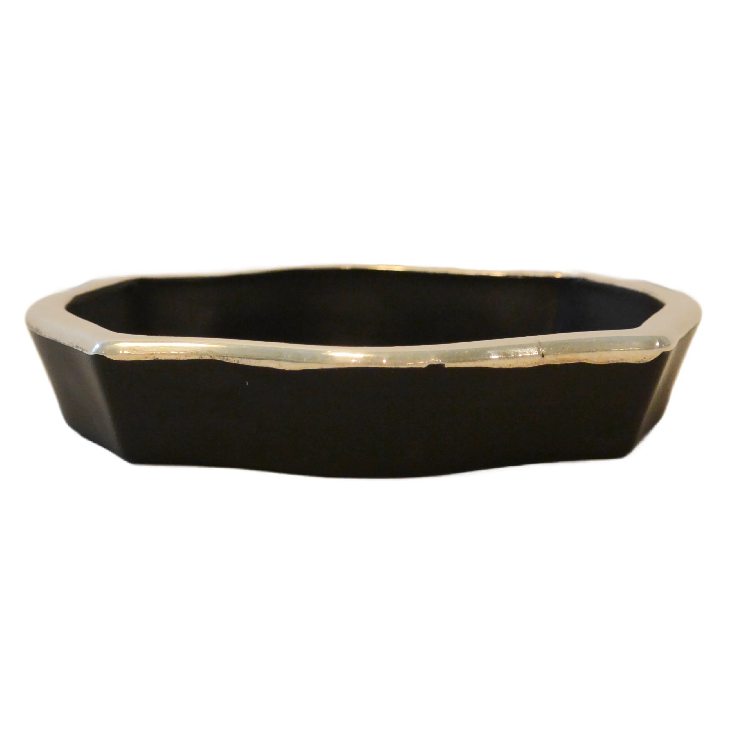 Art Deco Ebony Stoneware and Sterling Silver Scottish Terrier Trinket Dish - Image 6