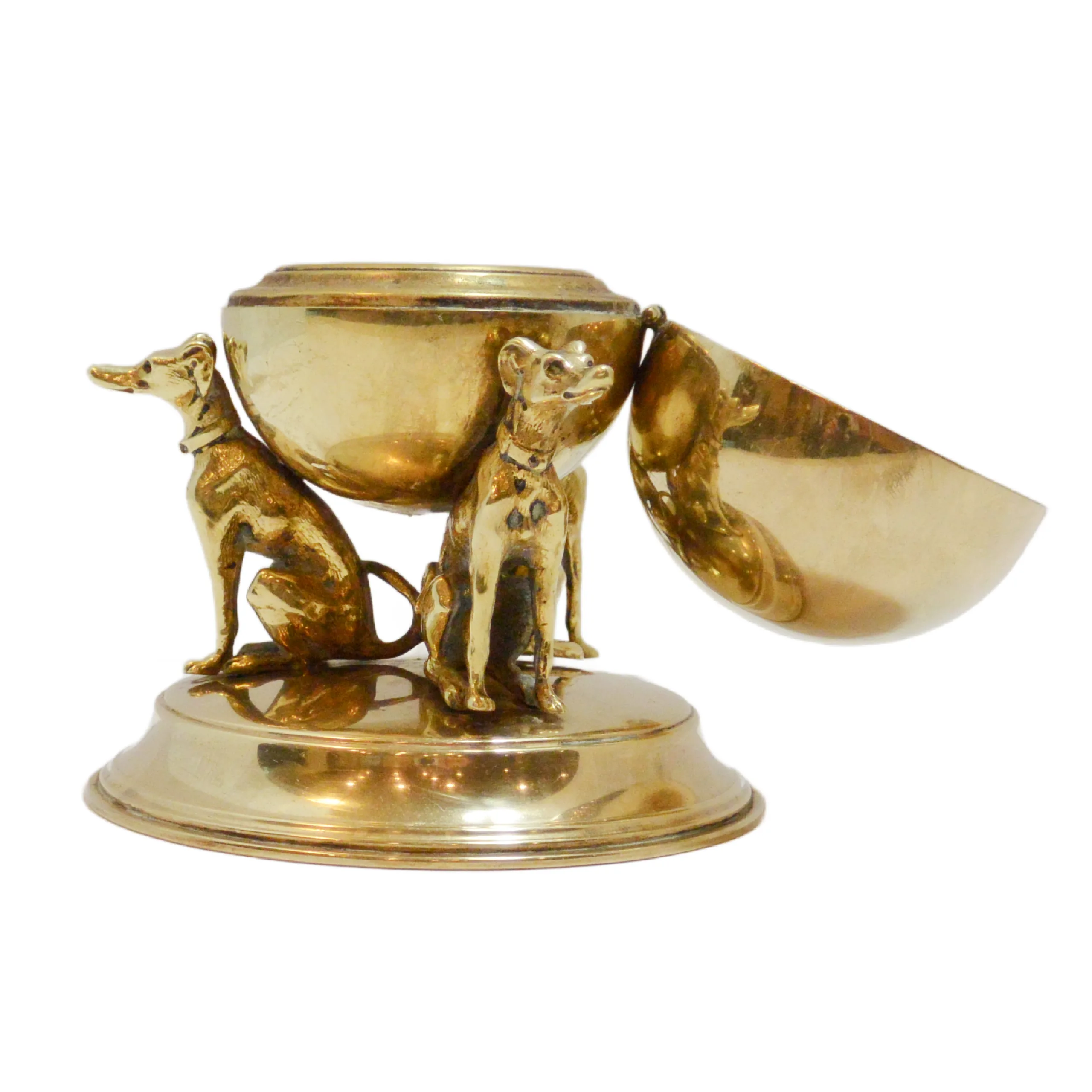 Antique Brass Whippet Inkwell c.1900 Germany - Image 7